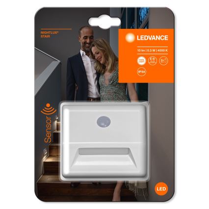 Ledvance - LED trappebelysning med sensor NIGHTLUX LED/0,25W/3xAAA IP54