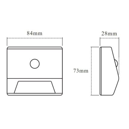 Ledvance - LED trappelampe med sensor NIGHTLUX LED/0,25W/3×AAA IP54