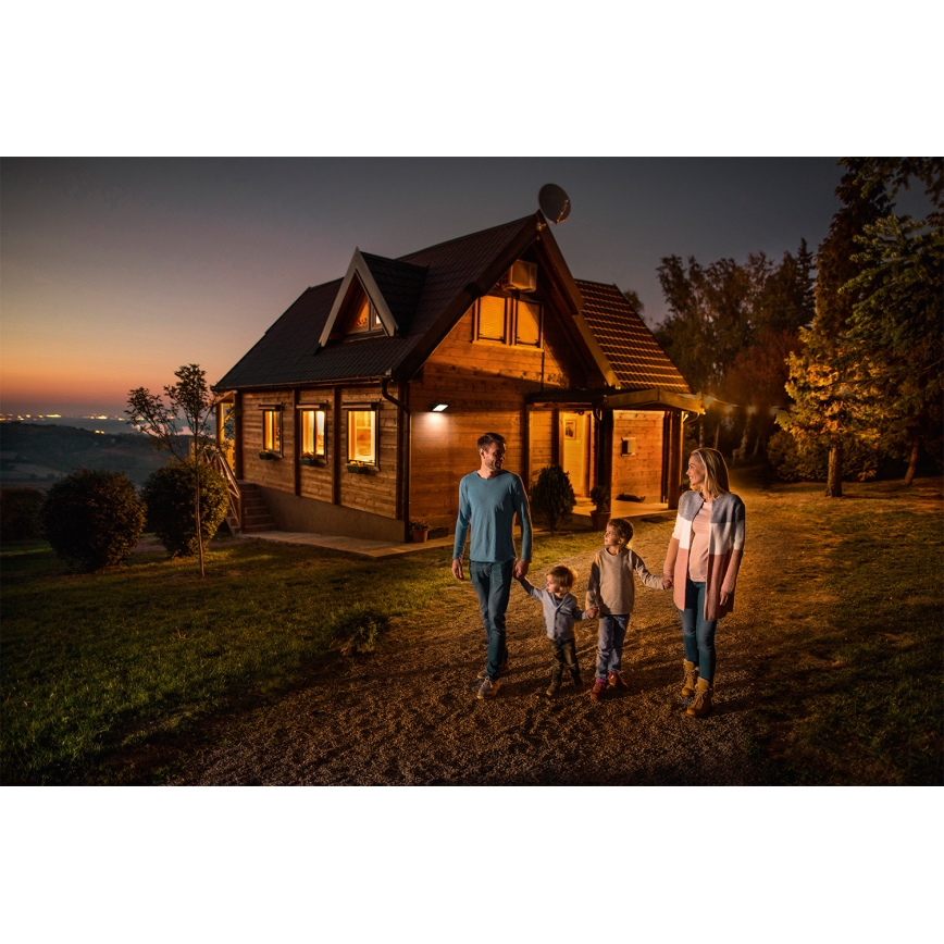 Ledvance - LED udendørs vægmonteret lyskaster med bevægelses- og skumringssensor LED/30W/230V IP65