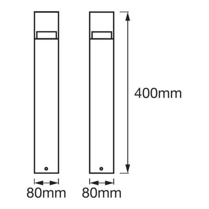 Ledvance - LED udendørslampe CRYSTAL 1xLED/4,5W/230V IP44 40 cm