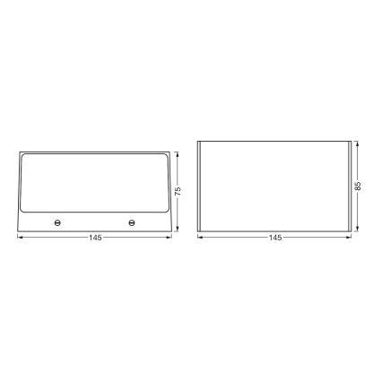 Ledvance - Udendørs LED væglampe dæmpbar RGBW-farver SMART+ BRICK LED/14W/230V Wi-Fi IP44