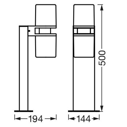 Ledvance - LED udendørslampe dæmpbar RGBW-farver CASCADE 2xLED/7W/230V IP44 Wi-Fi