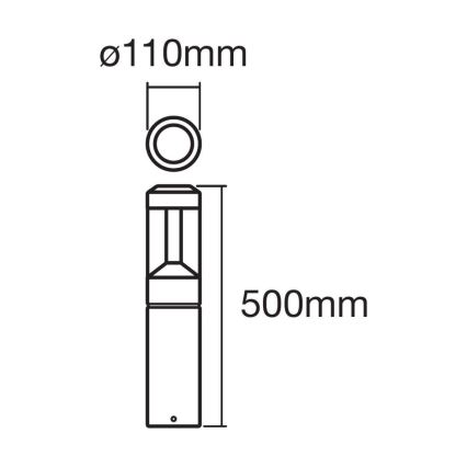 Ledvance - LED udendørslampe dæmpbar RGBW-farver SMART+ MODERN LED/12W/230V IP44 BT