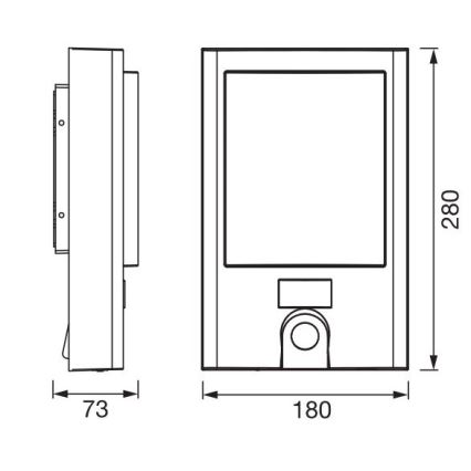 Ledvance - Udendørs LED væglampe med sensor og kamera dæmpbar SMART+ LED/22W/230V IP44 Wi-Fi