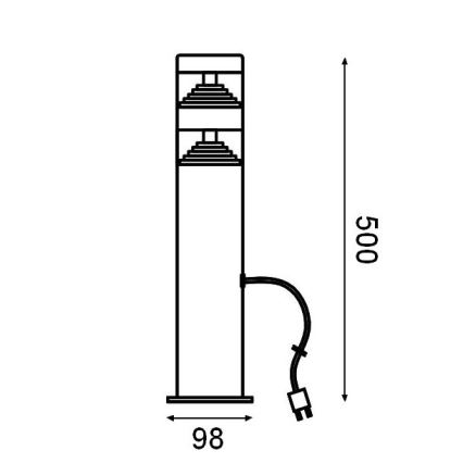 Ledvance - LED udendørslampe ENDURA HYBRID ORION DOUBLE LED/4W/12V IP44