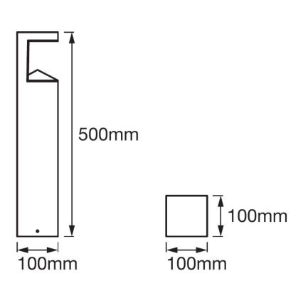 Ledvance - LED udendørslampe PYRAMID 1xLED/9W/230V IP44 50 cm