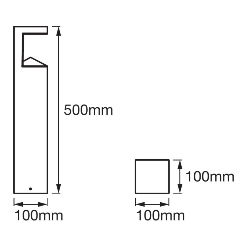 Ledvance - LED udendørslampe PYRAMID 1xLED/9W/230V IP44 50 cm