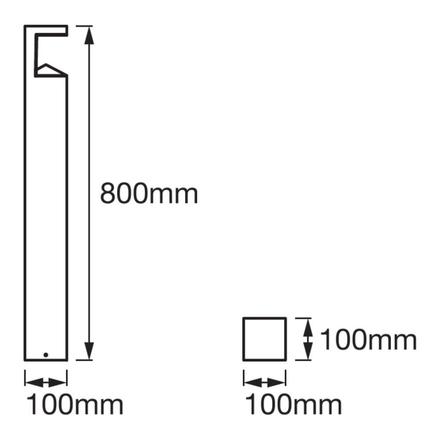 Ledvance - LED udendørslampe PYRAMID 1xLED/9W/230V IP44 80 cm