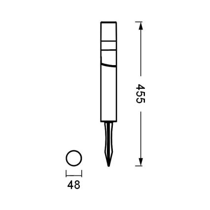 Ledvance - LED udendørslampe ENDURA HYBRID ROTA SPIKE LED/1W/12V IP44