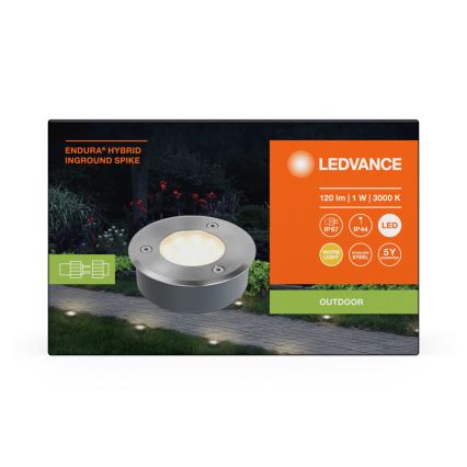 Ledvance - LED udendørslampe ENDURA HYBRID SPIKE LED/1W/12V IP44