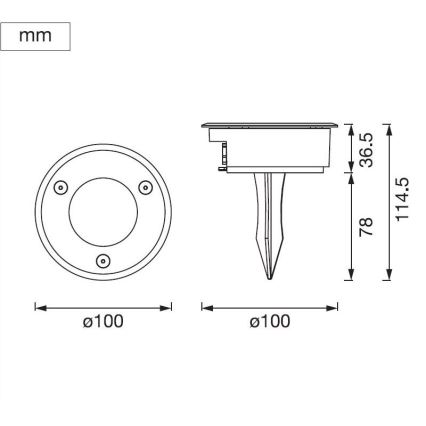 Ledvance - LED udendørslampe ENDURA HYBRID SPIKE LED/1W/12V IP44