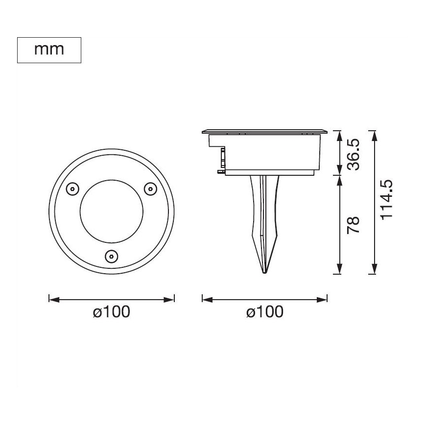 Ledvance - LED udendørslampe ENDURA HYBRID SPIKE LED/1W/12V IP44