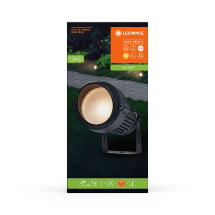 Ledvance - LED udendørslampe ENDURA HYBRID SPOT SPIKE LED/1W/12V IP44