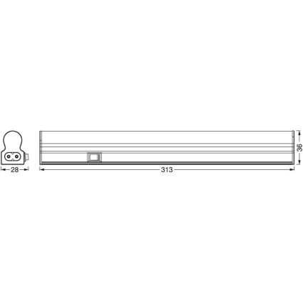 Ledvance - LED underskabslampe med sensor BATTEN LED/4W/230V 32 cm