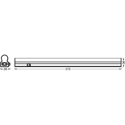 Ledvance - LED underskabslampe med sensor BATTEN LED/8W/230V 60 cm