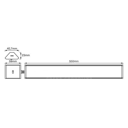 Ledvance - LED underskabslampe med sensor dæmpbar CORNER LED/8W/230V