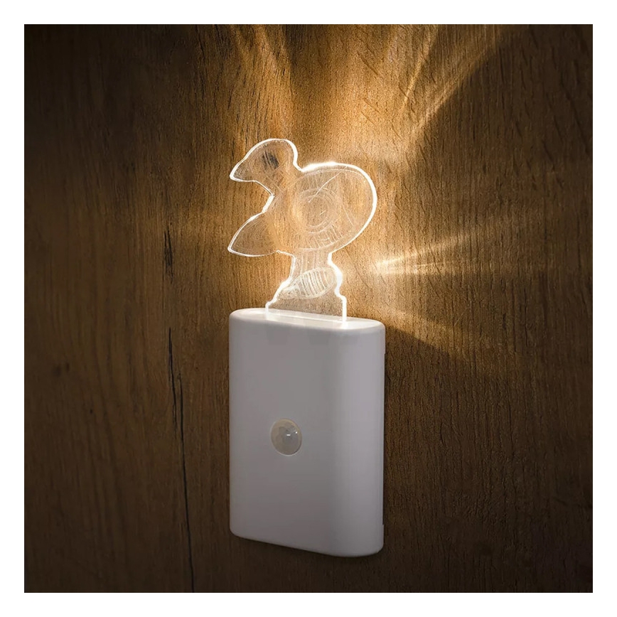 Ledvance - LED Til børn orientering lys med sensor NIGHTLUX LED/0,2W/4,5V 3000K