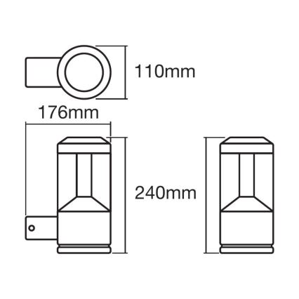 Ledvance - LED væglampe dæmpbar RGBW-farver SMART+ MODERN LED/12W/230V IP44 BT