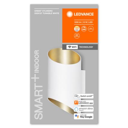 Ledvance - LED væglampe dæmpbar SMART+ CYLINDRO LED/12W/230V 3000-6500K Wi-Fi hvid