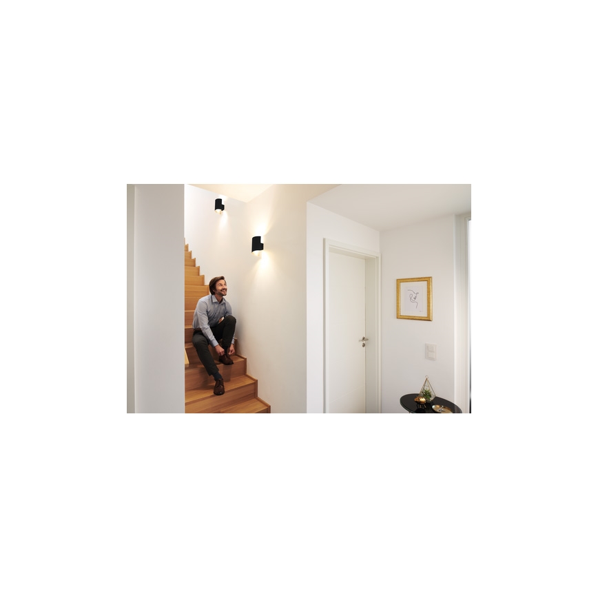 Ledvance - LED væglampe dæmpbar SMART+ TWIST LED/12W/230V 3000-6500K Wi-Fi sort