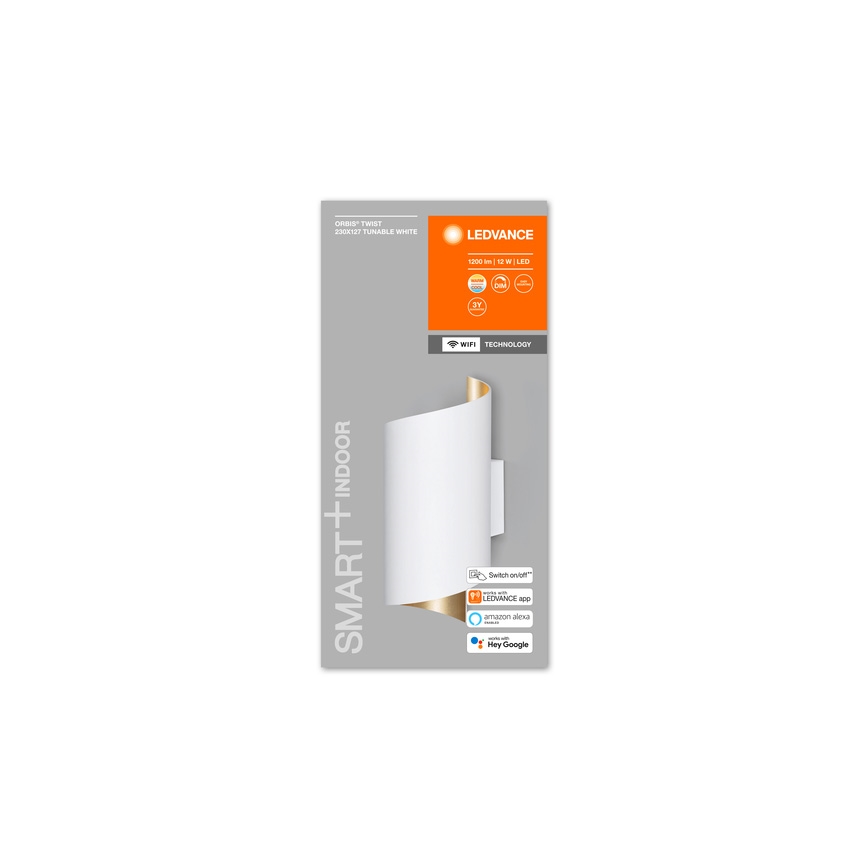 Ledvance - LED væglampe dæmpbar SMART+ TWIST LED/12W/230V 3000-6500K Wi-Fi hvid