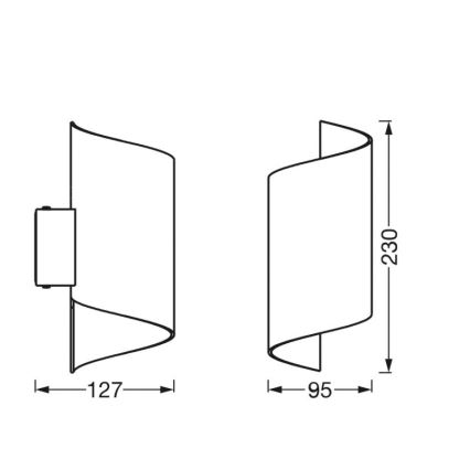 Ledvance - LED væglampe dæmpbar SMART+ TWIST LED/12W/230V 3000-6500K Wi-Fi hvid