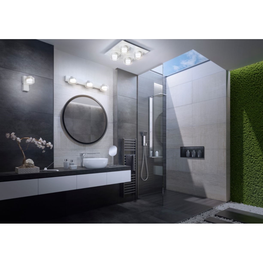 Ledvance - LED væglampe til badeværelse ORBIS FLAME 2xLED/5,5W/230V 3000/4000K IP44 hvid