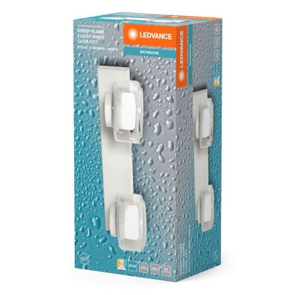 Ledvance - LED væglampe til badeværelse ORBIS FLAME 2xLED/5,5W/230V 3000/4000K IP44 hvid