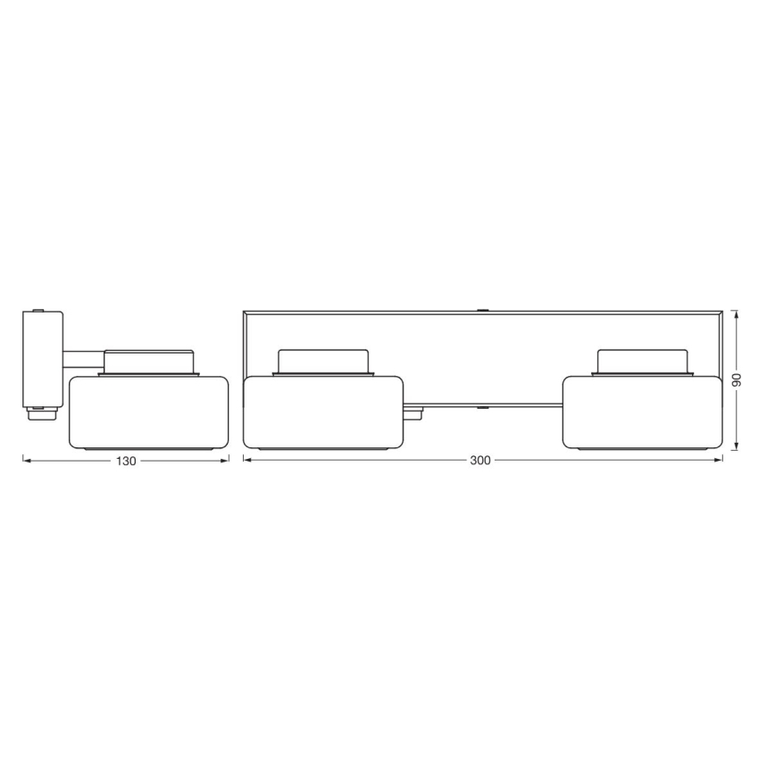 Ledvance - LED væglampe til badeværelse ORBIS FLAME 2xLED/5,5W/230V 3000/4000K IP44 sort