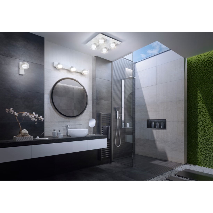 Ledvance - LED væglampe til badeværelse ORBIS FLAME 3xLED/5,5W/230V 3000/4000K IP44 hvid