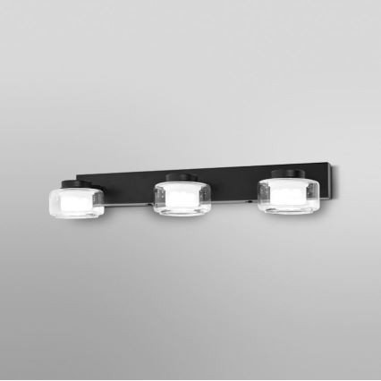 Ledvance - LED væglampe til badeværelse ORBIS FLAME 3xLED/5,5W/230V 3000/4000K IP44 sort