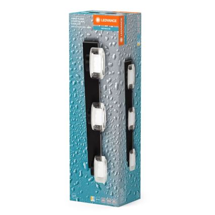Ledvance - LED væglampe til badeværelse ORBIS FLAME 3xLED/5,5W/230V 3000/4000K IP44 sort