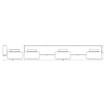 Ledvance - LED væglampe til badeværelse ORBIS FLAME 3xLED/5,5W/230V 3000/4000K IP44 sort