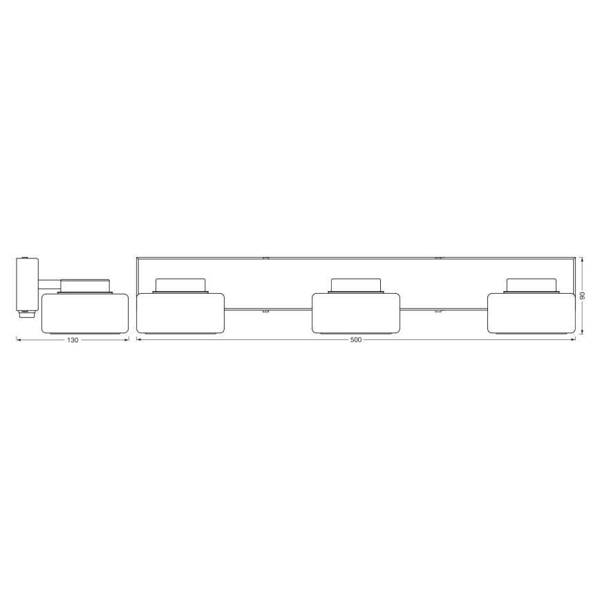 Ledvance - LED væglampe til badeværelse ORBIS FLAME 3xLED/5,5W/230V 3000/4000K IP44 sort