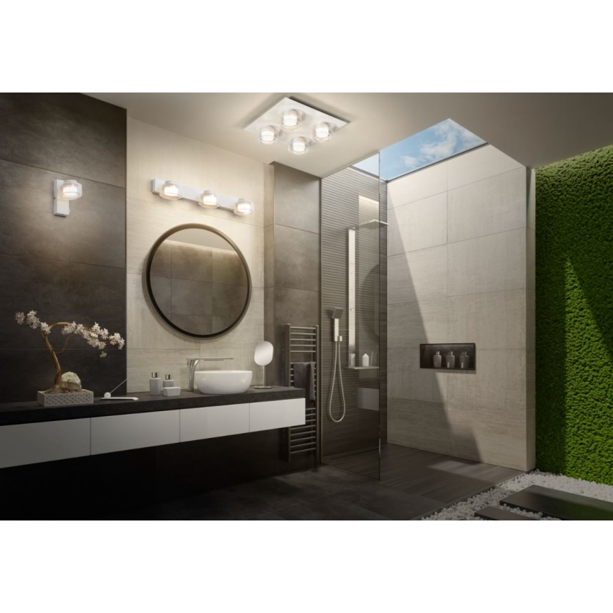 Ledvance - LED væglampe til badeværelse ORBIS FLAME LED/5,5W/230V 3000/4000K IP44 hvid
