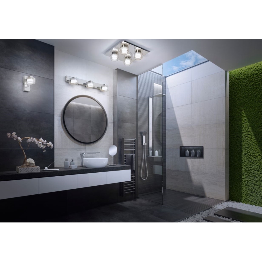 Ledvance - LED væglampe til badeværelse ORBIS FLAME LED/5,5W/230V 3000/4000K IP44 krom