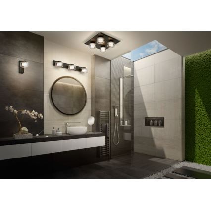 Ledvance - LED væglampe til badeværelse ORBIS FLAME LED/5,5W/230V 3000/4000K IP44 sort