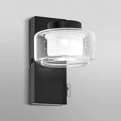 Ledvance - LED væglampe til badeværelse ORBIS FLAME LED/5,5W/230V 3000/4000K IP44 sort