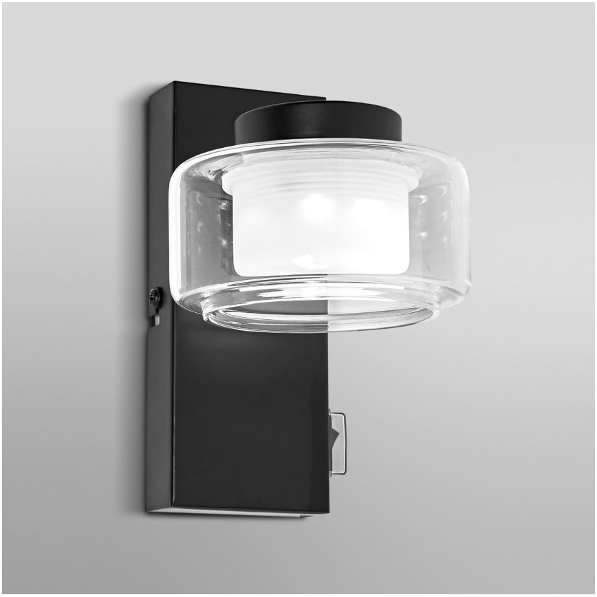 Ledvance - LED væglampe til badeværelse ORBIS FLAME LED/5,5W/230V 3000/4000K IP44 sort