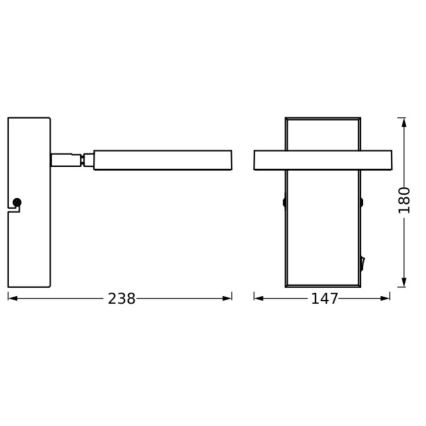 Ledvance - LED vægspot DECOR SATURN LED/11W/230V 3000/4200/6500K