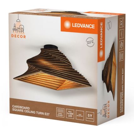 Ledvance - Loftlampe DECOR CARDBOARD 1xE27/15W/230V 40x40 cm
