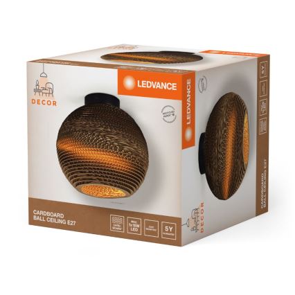 Ledvance - Loftlampe DECOR CARDBOARD 1xE27/15W/230V diameter 26 cm