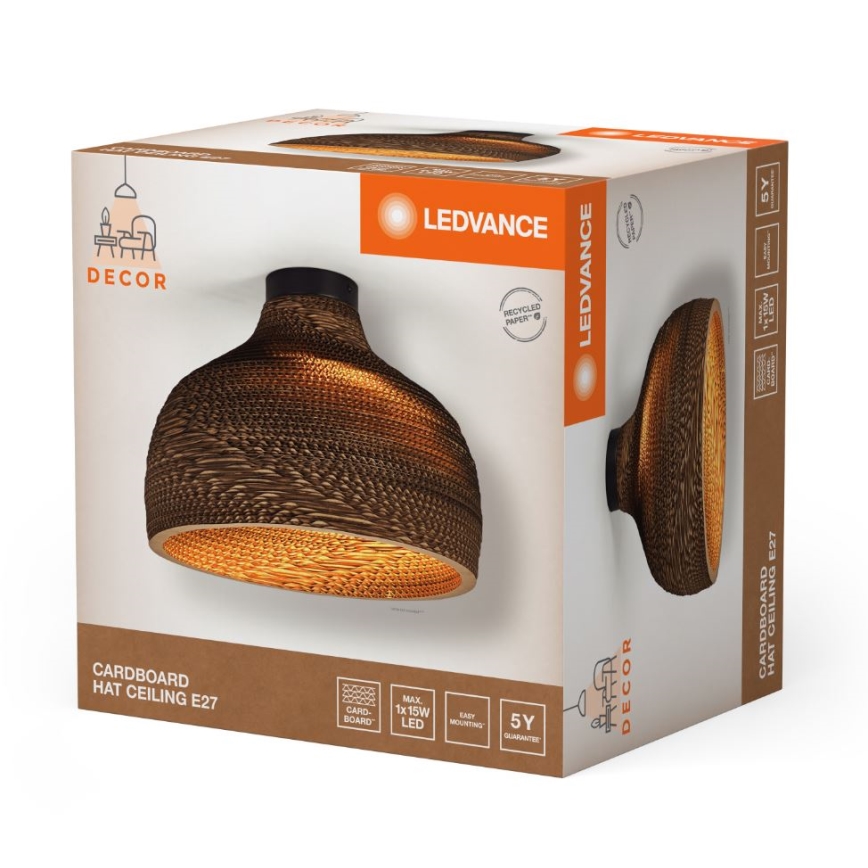 Ledvance - Loftlampe DECOR CARDBOARD 1xE27/15W/230V diameter 36 cm