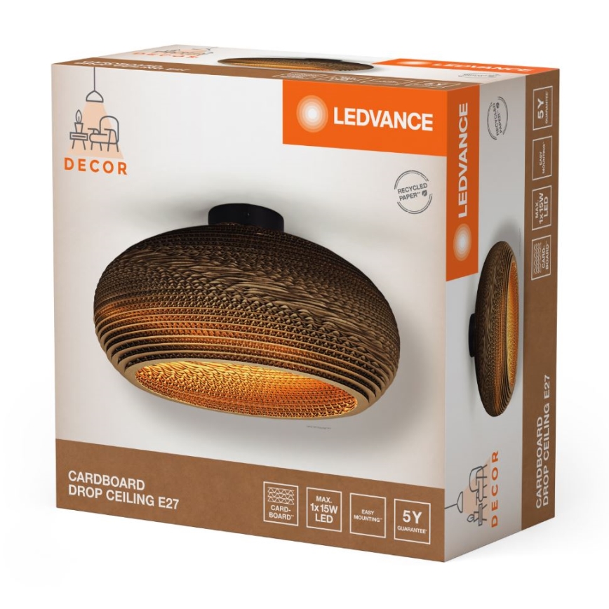 Ledvance - Loftlampe DECOR CARDBOARD 1xE27/15W/230V diameter 40 cm