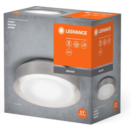 Ledvance - Loftlampe ORBIS MADRID 2xE27/10W/230V mat krom