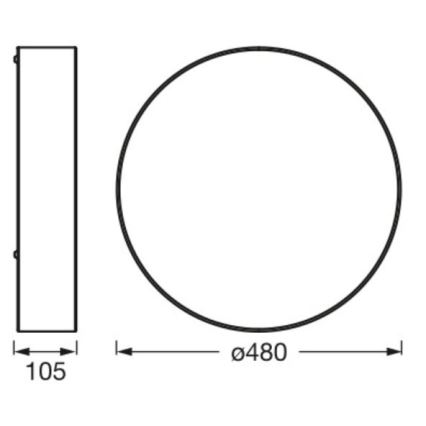 Ledvance - Loftlampe ORBIS PARIS 3xE27/25W/230V cremefarvet