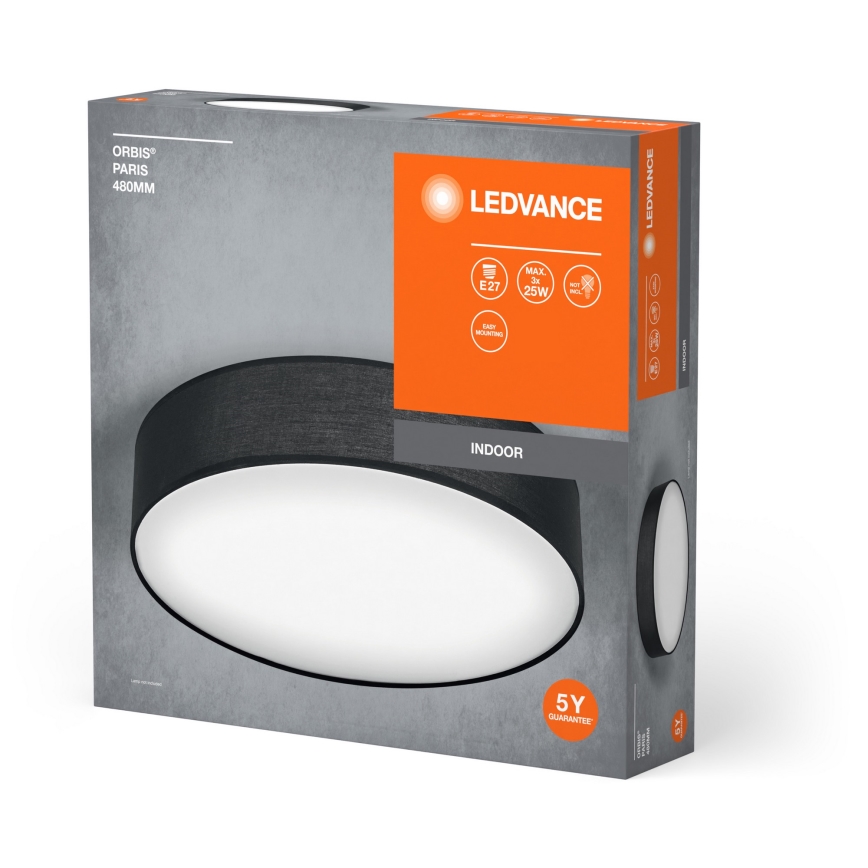 Ledvance - Loftlampe ORBIS PARIS 3xE27/25W/230V sort