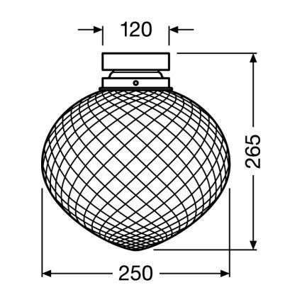 Ledvance - Loftlampe PINEAPPLE 1xE27/40W/230V
