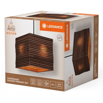 Ledvance - Pendel DECOR CARDBOARD 1xE27/15W/230V 25x25 cm