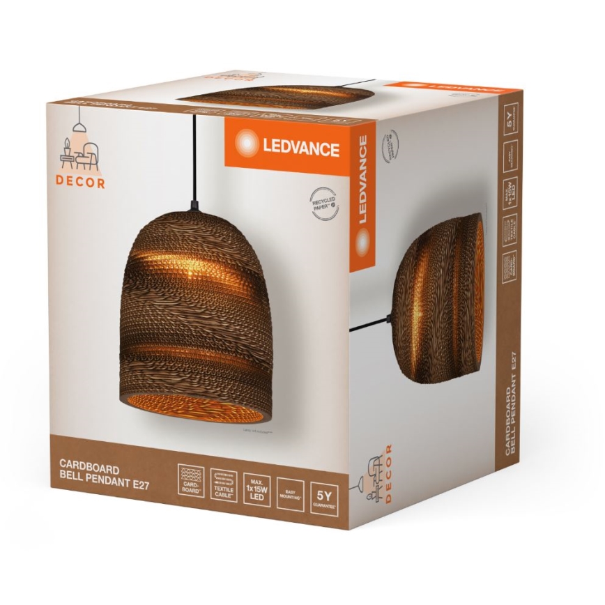 Ledvance - Pendel DECOR CARDBOARD 1xE27/15W/230V diameter 25 cm